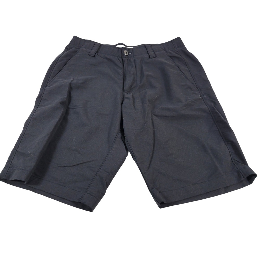 Under Armour Mens Golf Shorts Black HeatGear Loose Fit Size 30